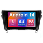 4+64G 10.1-inch Android 14 Car Stereo for Nissan Rogue X-Trail Qashqai 2014-2018 IPS Touchscreen Screen Car Radio with WiFi 6 Carplay & Android Auto Support Backup Camera GPS FM Navi Bluetooth 5.4 SWC