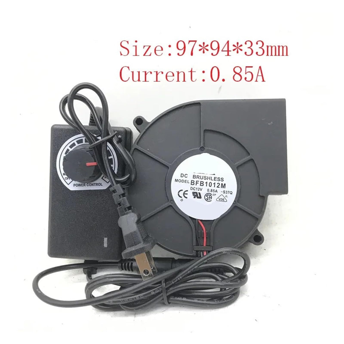 Centrifugal Turbine Blower BFB1012H 220V to 12V with Speed Control