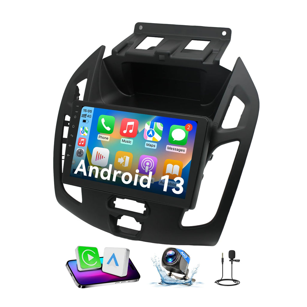 Car Radio Compatible with Ford Transit Connect 2014-2018, Wireless CarPlay