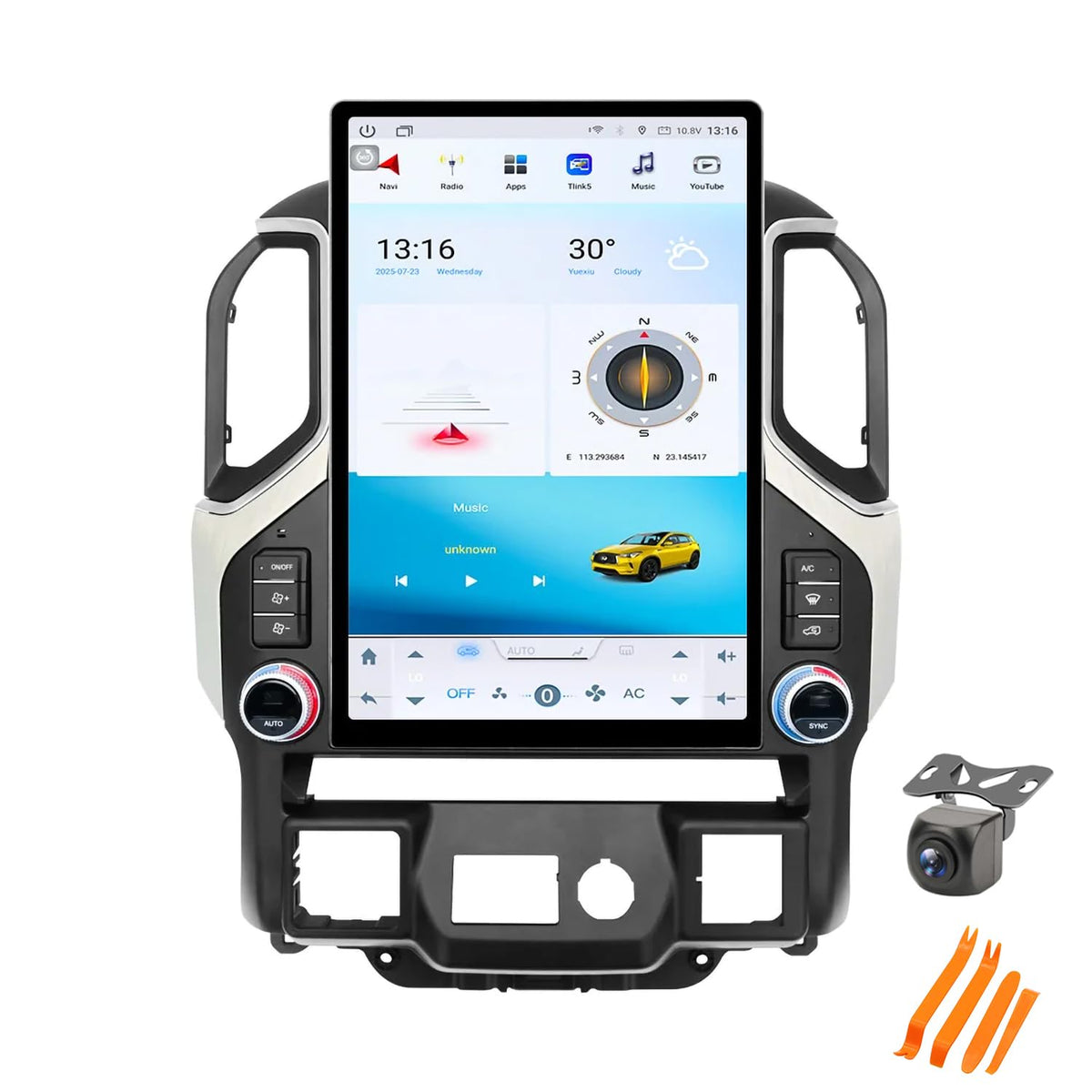 15.6 inch Android 13 for Chevrolet Silverado GMC Sierra 2019-2023 Car Radio Multimedia Player GPS Navigation Wireless CarPlay Android Auto Video Stereo DSP 4G 5GWIFI Tesla Style Touch Screen