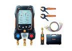 testo 550s AC Manifold Gauge Set – Manifold Gauges HVAC – Incl. 2 Wired Temperature Clamp Probes – Recharge Kit with Superheat, Subcooling For AC, Refrigeration & Heat Pumps – Bluetooth