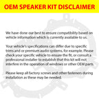 KICKER Dash and Overhead 6.75 Speakers Kit for Jeep Wrangler 2007-2017 Upgrade Kit - 2 Pairs of DS Series 6 3/4 Inch Coaxial Speakers with Adapters and Harnesses - DSC670, 43DSC6704