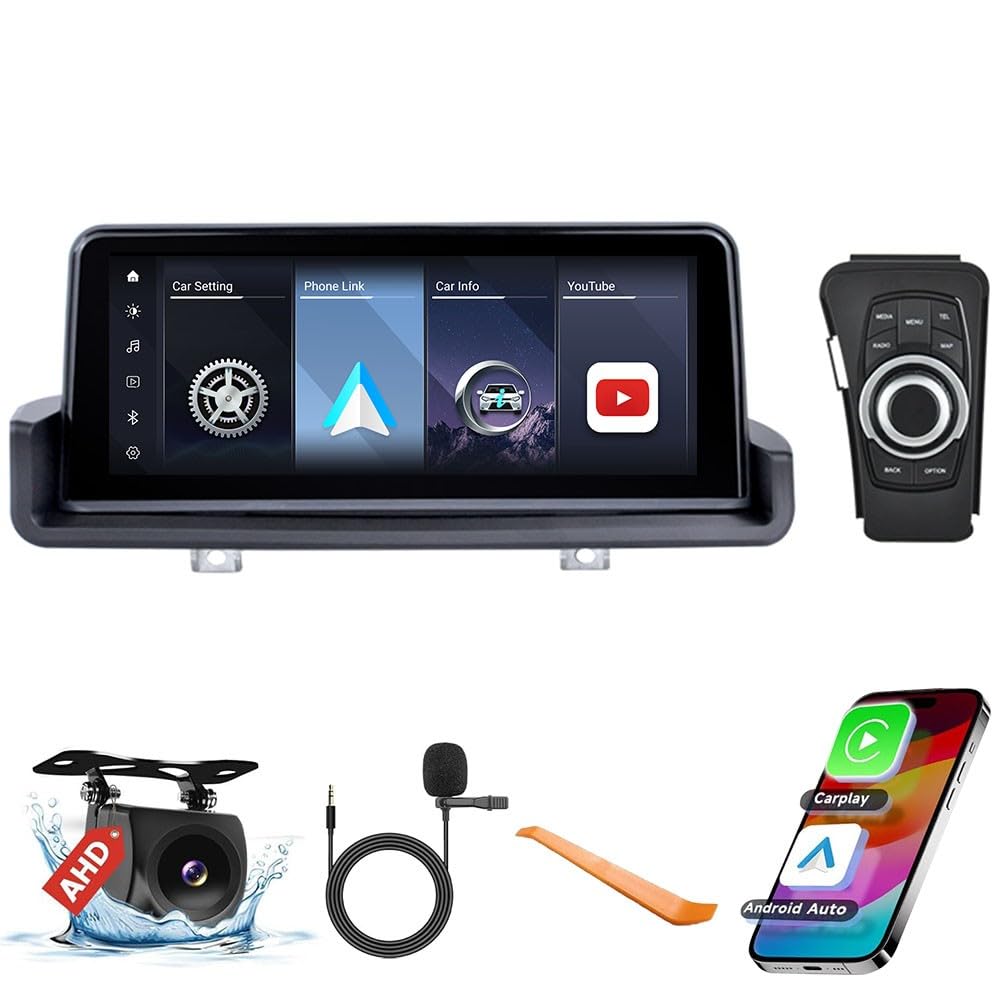 for BMW 3 Series E90 2007-2012 OEM NO Screen/CCC 10.25" Car CarPlay Android Auto Navigation Stereo GPS Radio Display IPS Touchscreen Headunit Tablet Media Player（V2）