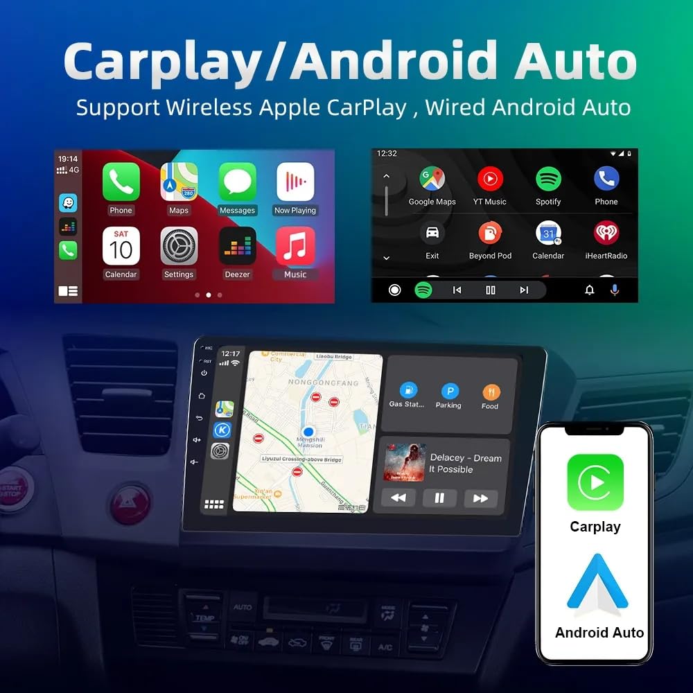 Android 13 Car Radio for Lexus ES250 ES300 ES330 2001/2002/2003/2004/2005/2006 Stereo 9 Inch IPS Screen 8 Core 4G+64G Built-in Wireless Carplay/Android Auto/WiFi/Bluetooth Free Camera