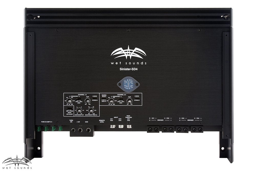 Wet Sounds Sinister SDX4 4-Channel Amplifier (Renewed)