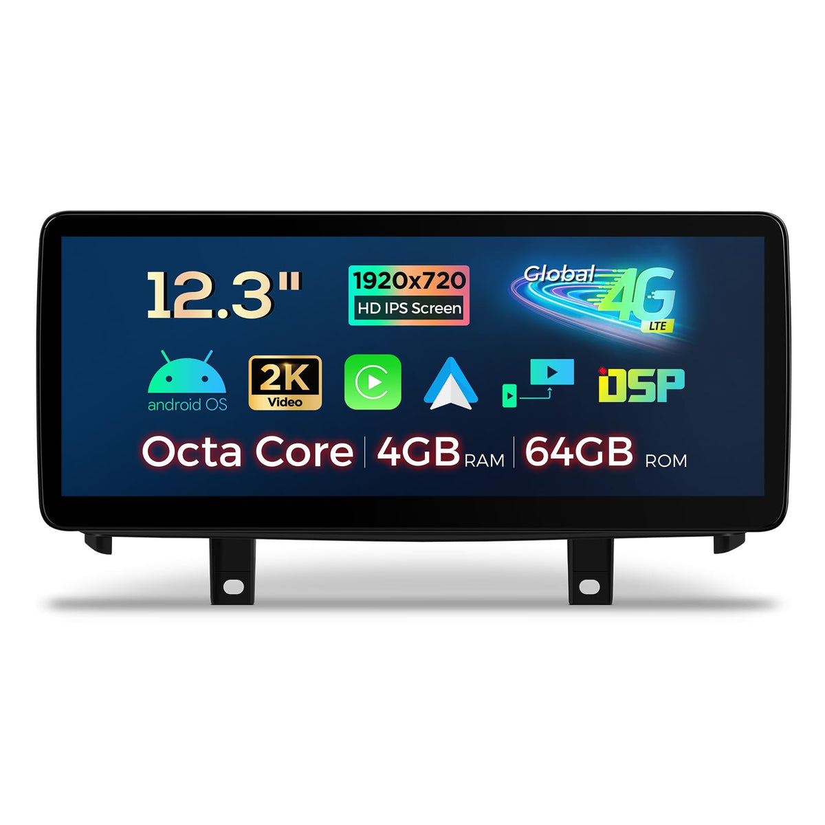 XTRONS 12.3 Inch Android 14 Car Stereo for BMW X5 F15 X6 F16 2017 2018 2019 NBT EVO System, IPS Touch Screen 4+64GB Global 4G Car Radio GPS Navigation Support Wireless Car Play Android Auto