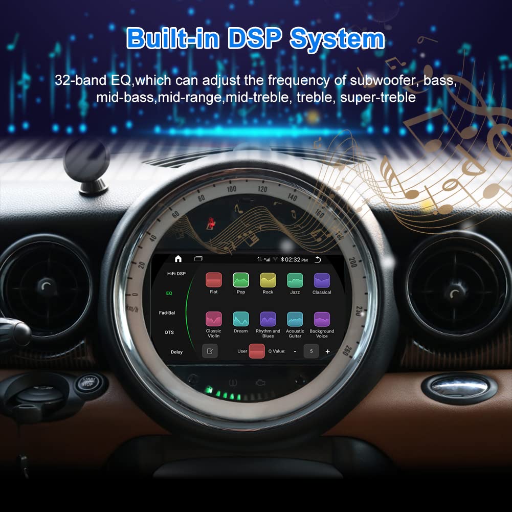 [8+64G] Android 13 Car Radio Stereo for Mini Cooper R56 2007-2010 with Carplay Android Auto 7 inch Touchscreen Car Stereo WiFi GPS Navigation Steering Wheel Control Backup Camera