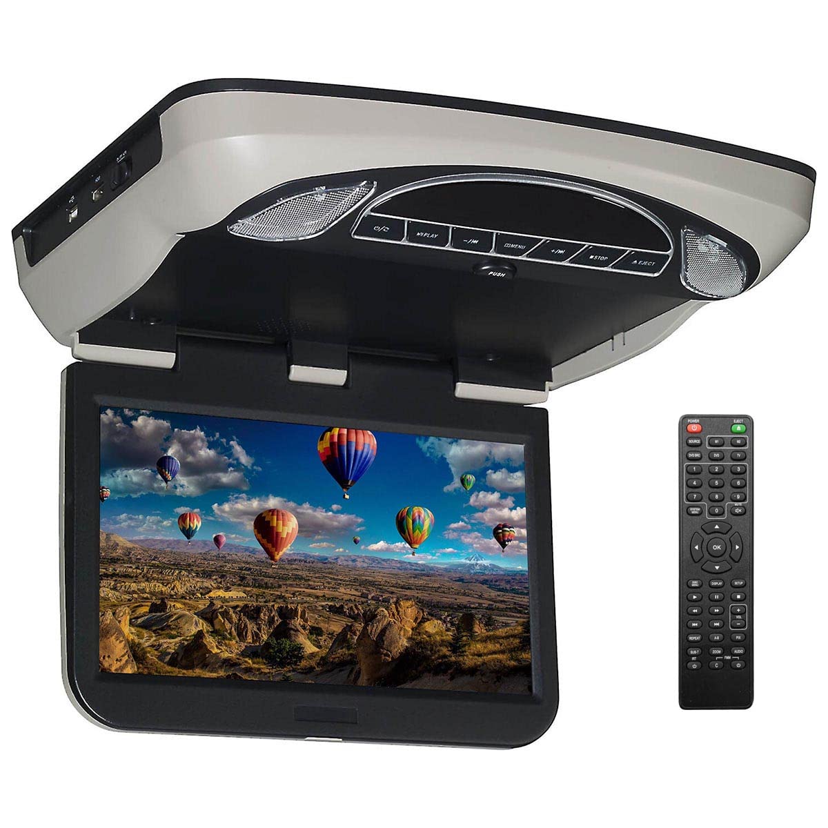 Voxx VXMTG1313.3 HD LED Overhead Video Monitor with Built-in DVD Player and HDMI Input