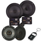 KICKER KS-Series 51KSS6504 6.5" Component Speakers and 51KSC6504 6.5" Coaxial Speakers - High Power Handling, Polypropylene Woofer, Tough Rubber Surrounds