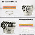Roof Vent Cap Attic Fan, Non Power Wind Turbines Roof Ventilator, Easy to Install, for Chimneys, Factory, Farm, Whirlybird