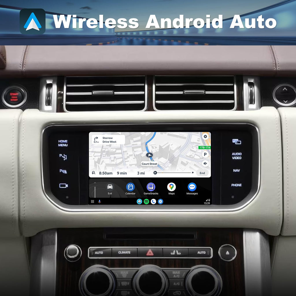 Wireless Carplay & Android Auto Retrofit Kit for Land Rover Range Rover Evoque Discovery 4 Jaguar XE XF F-PACE Bosch System – Support Mirror Link, Steering Wheel Control, OEM Camera, 5GHz WiFi