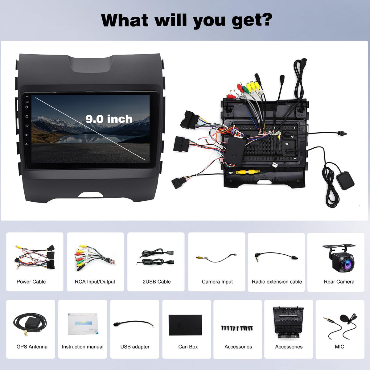 4+64G Car Radio for Ford Edge 2016 2017 2018 2019 2020