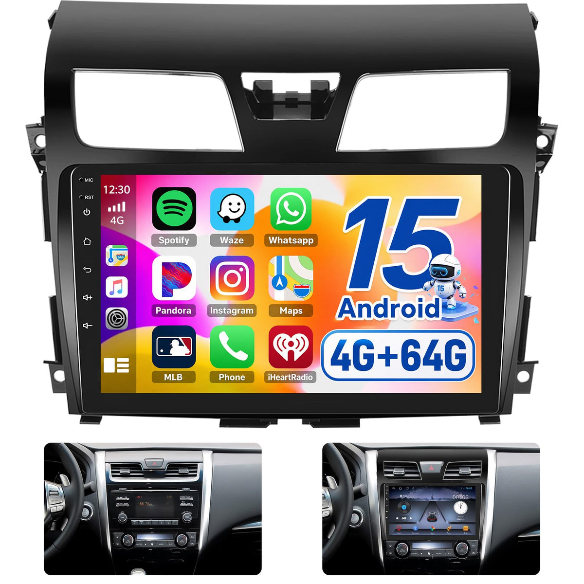 OiLiehu [4G+64G] Android 15 Car Stereo for Nissan Altima 2013 2014 2015