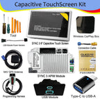 SYNC 2 to SYNC 3 Upgrade Kits for Ford Expedition, Wireless Carplay SYNC 3.4 Interface Module 8-Inch Capacitive Touch Screen APIM Module, GPS Navigation