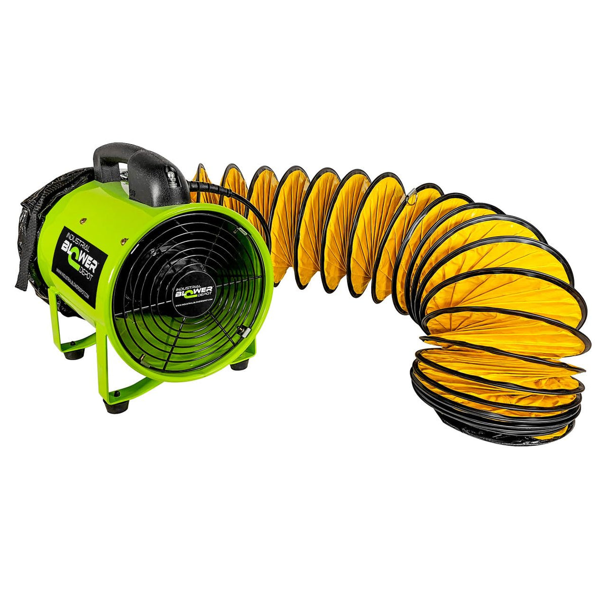 BIM08-DOP0815 Metal Blower Kit with 15' Ducting 900CFM & 1/4HP | No Tools Required to Put kit Together | Super Quiet, UV Resistant | Certified Quality & Reliability