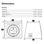 AudioControl EPICX 8" Loaded Vented Subwoofer Enclosure, 600W, 1 Ohm