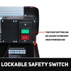 BUCKTOOL 1-1/2 HP Dust Collector, Internal Dust Baffle, 1100 CFM Airflow