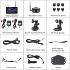 Haloview Byte Tango BT7 TPMS with 6 Sensors 1080P Wireless Backup Camera System with Integrated Rv Tire Pressure Monitoring System for RV Truck Trailer Camper TPMS-6S