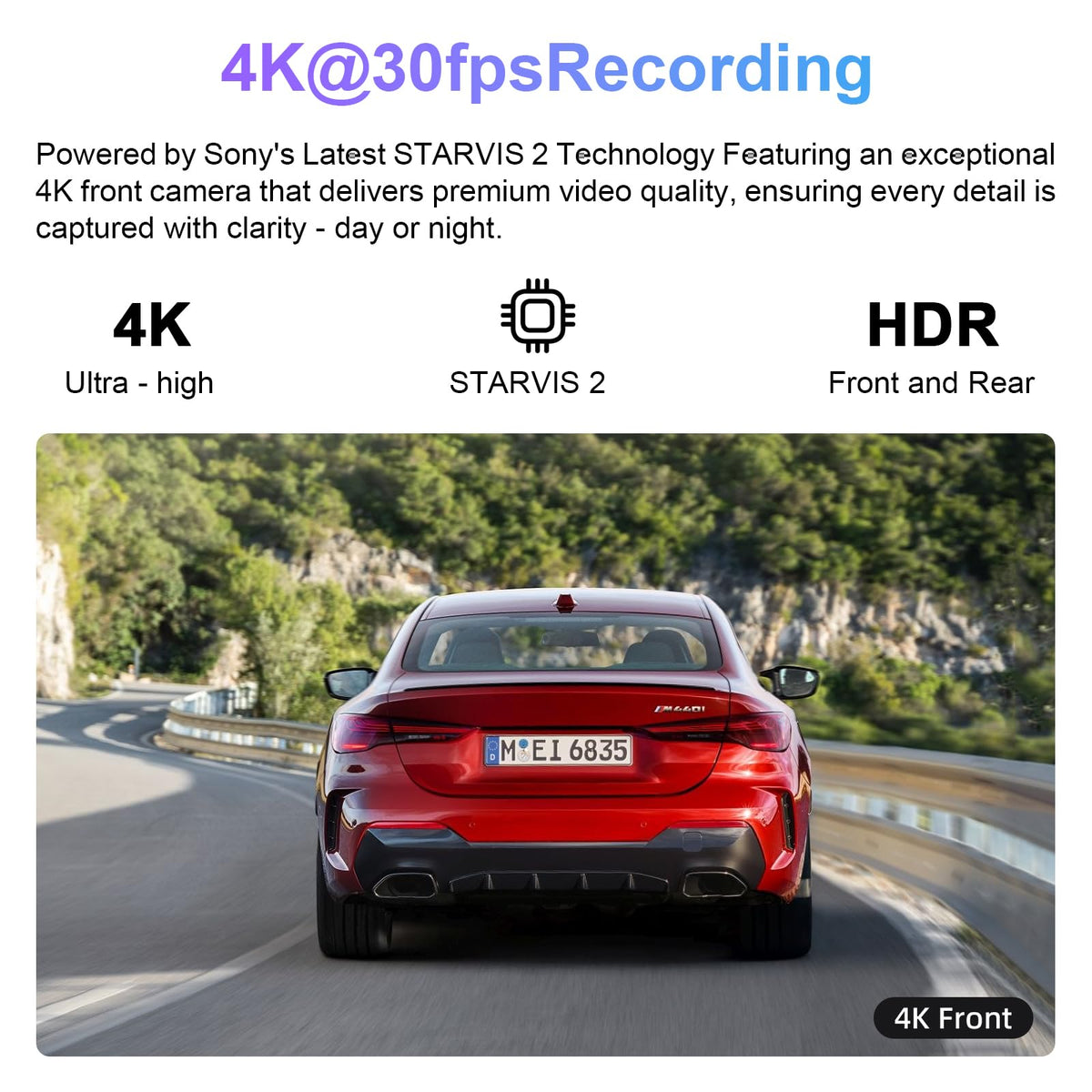 Mangoal STARVIS 2 Dash Cam for Mercedes-Benz GLE 2020-2026 & GLS 2020-2026