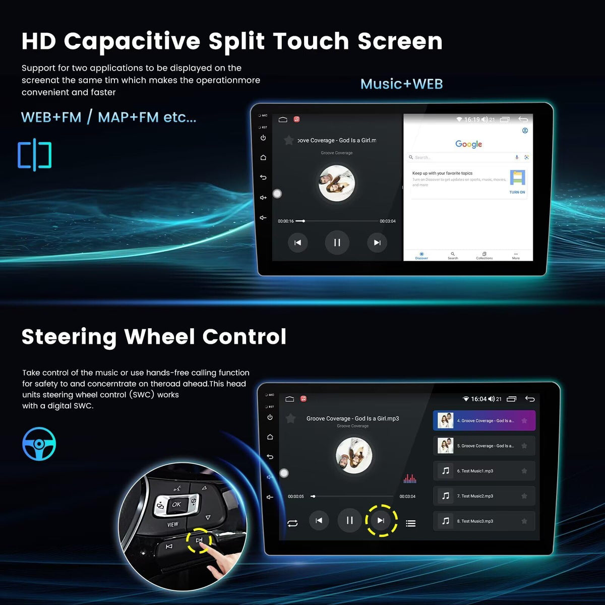 Car Radio Stereo for Toyota Noah Voxy R80 2014-2021, Android 13, 9" IPS Touch Screen Upgrade Dash Kit with Car-Play & Android Auto, GPS Navigation DSP SWC 5G WiFi Camera(8Core 4+64GB)