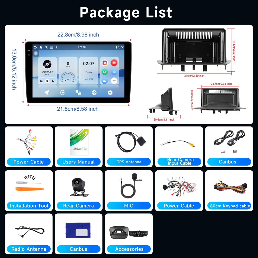 Hodozzy 4G+64G Car Stereo for Renault Megane 3 2008-2014 Touch Screen