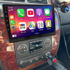 4Core 4+64G Car Stereo for Chevy Tahoe 2007-2014 Update 10 Inch Touch Screen Radio with Wireless Carplay Android Auto FM/RDS Bluetooth GPS SWC Backup Camera