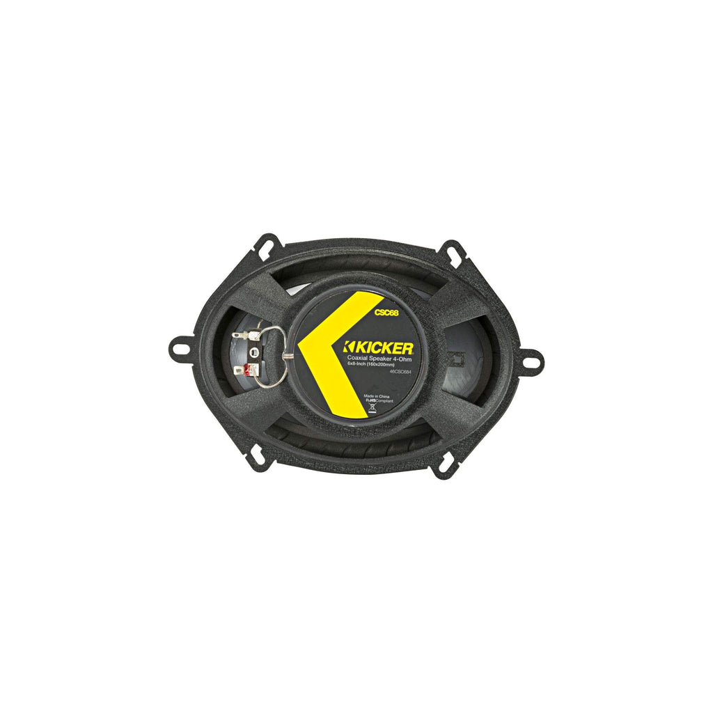 KICKER CS Series CSC68 6 x 8 Inch Car Audio System Speaker, Black (2 Pack)