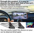 Car Blind Spot Camera Paired with Car Blind Spot Display System, Blind Spot Driving Recorder, BSD Blind Spot Warning Assistance, Blind Spot Monitoring BSM, Camera Monitoring System CMS (Silver)