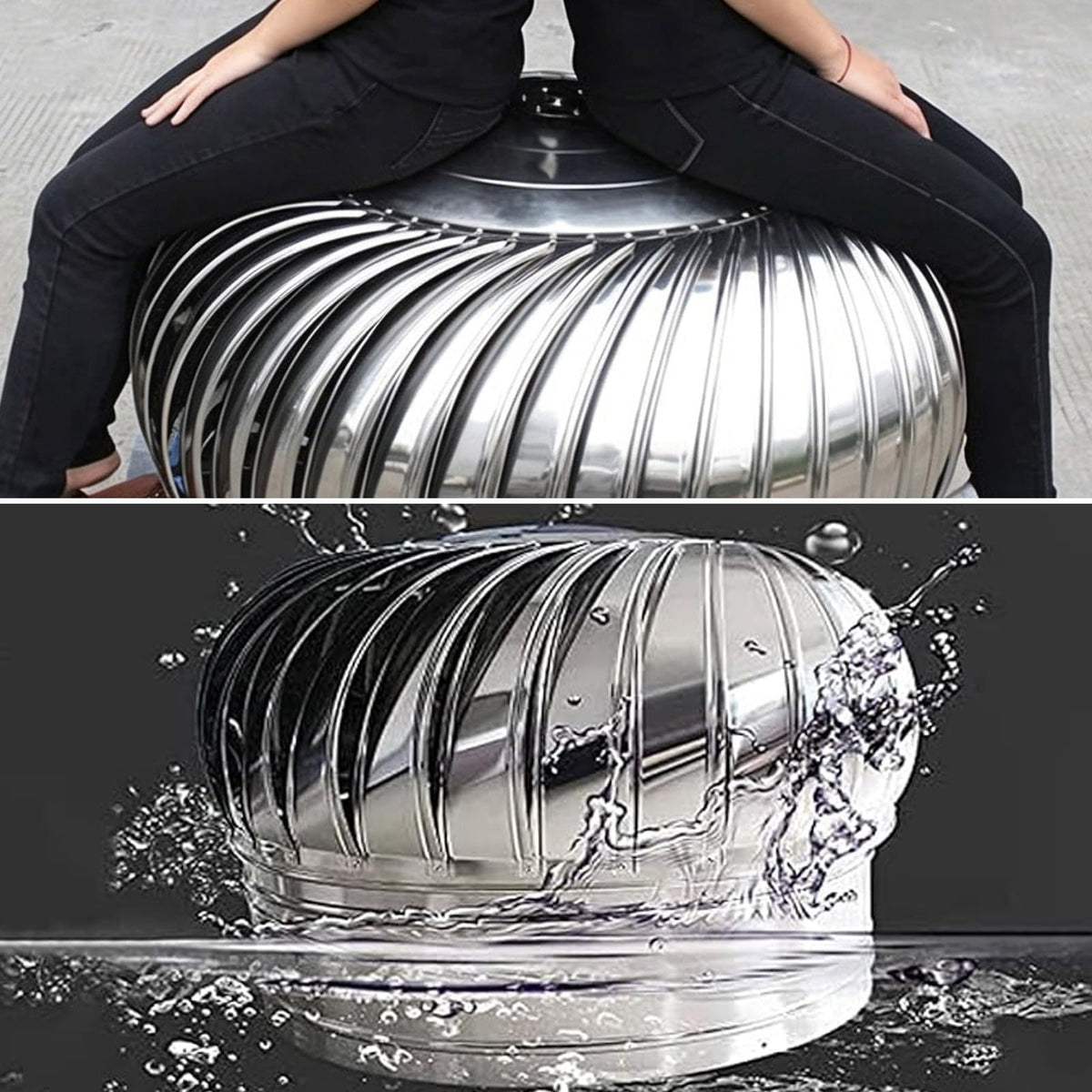 Roof Vent Cap for Attic Fan, Non-Powered Wind Turbine Ventilator