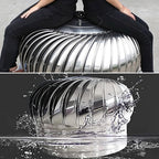 Roof Vent Cap Attic Fan, Non Power Wind Turbines Roof Ventilator, Easy to Install, for Chimneys, Factory, Farm, Whirlybird