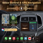 8Core 4+64GB Android 15 Radio for Chevy Sonic Aveo 2012-2016: 9 Inch 1280 * 800 IPS Touch Screen with Wireless Carplay Android Auto 5G WiFi Bluetooth 1080P Backup Camera GPS Navigation SWC FM/AM/DSP