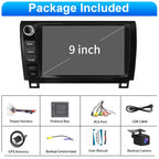 Plug&Play 4G+64G Android 15 Car Radio for Toyota Tundra 2007-2013/Sequoia 2008-2018,9 Inch Tundra/Sequoia Stereo with CarplayAndroid Auto BT/GPS/Backup Camera/Physical Knobs and Multi Touch