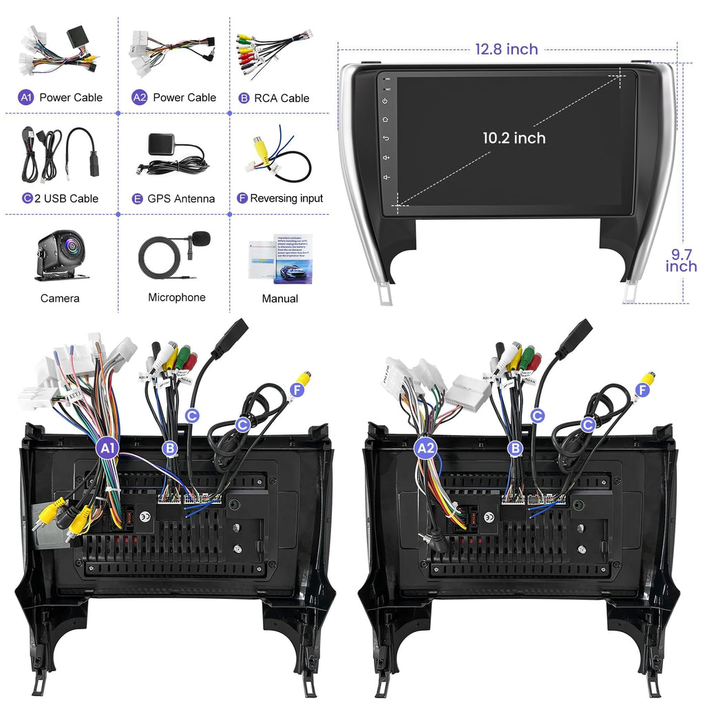 (8Core + 64GB) QLED Touch Screen Car Radio for Toyota Camry 2015-2017