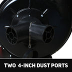 BUCKTOOL 1-1/2 HP Dust Collector, Internal Dust Baffle, 1100 CFM Airflow