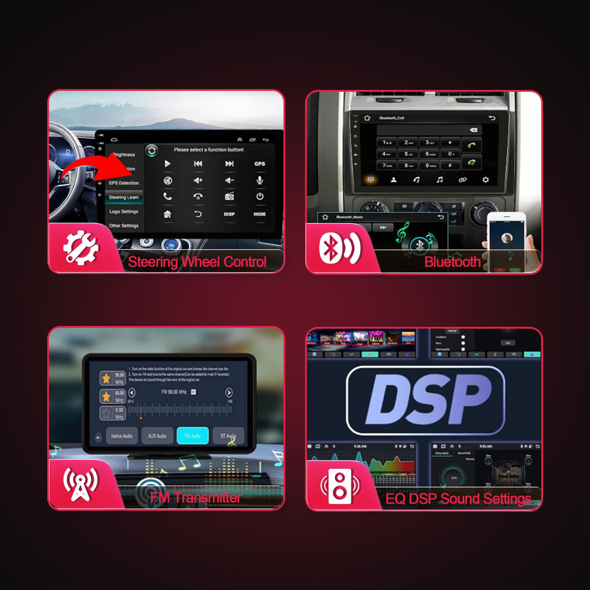 7 inch Car Radio for Chevrolet SSR 2003 2004 2005 2006 IPS Touchscreen Android 13 Stereo with Wireless CarPlay Android Auto, 4+64G GPS Navigation Bluetooth Backup Camera Steering Wheel Control