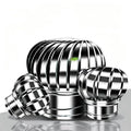 Air Vent Outlet Comes,Stainless Steel Round Rotating Turbines Vent,304 Grade Metal,Quiet Easy Installation,for Houses Factory Attic Vent Cap