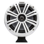 KICKER KMFC8W 8" Flat Mount Loaded Marine Wake Towers with 46KM84L Speakers - White Grills and Enclosures