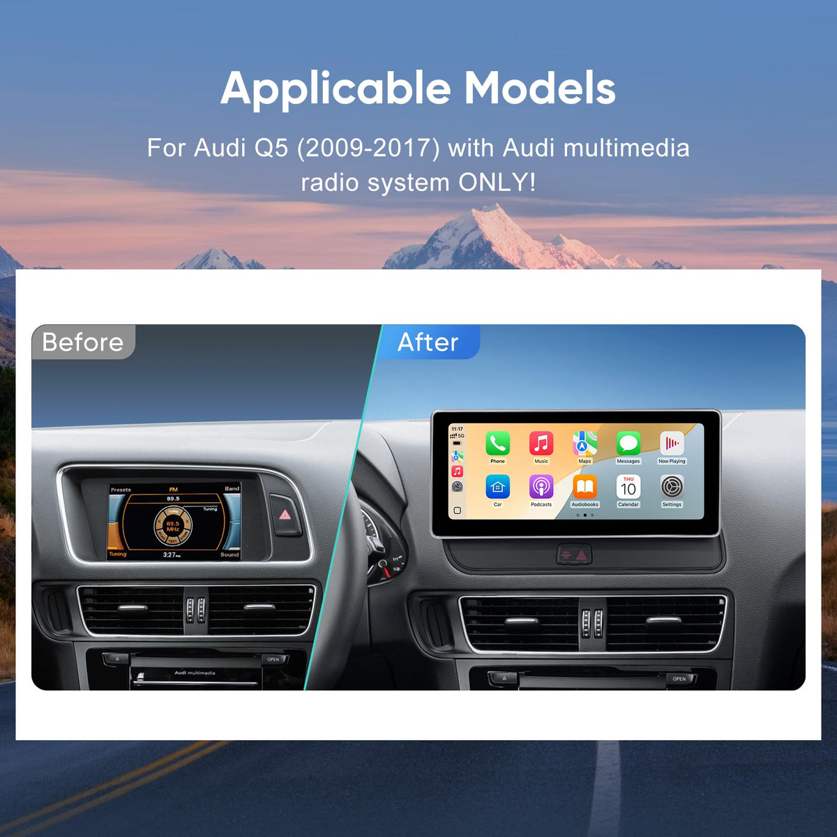 10.25 inch Linux Touch Screen for Audi Q5 Multimedia (2009-2017)