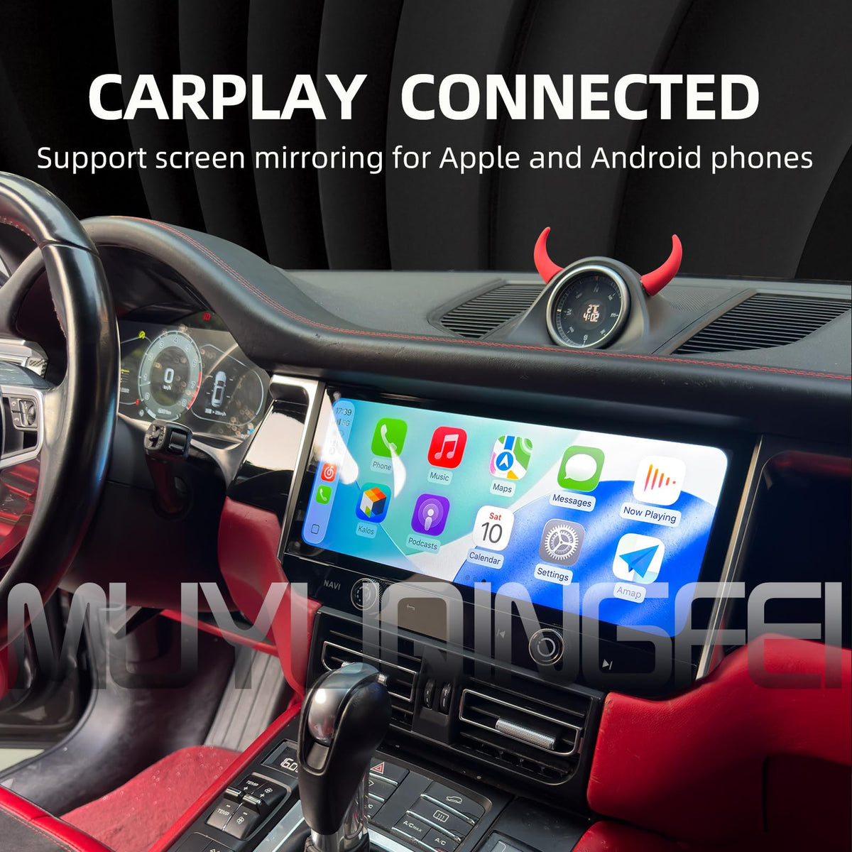 Android Screen Upgrade for Porsche Macan 2014-2017 Touch Screen Replacement 12.3 inch Multimedia Player GPS Navigation Carplay fit for PCM3.1 & PCM4.0 (2014-2016,64GB)