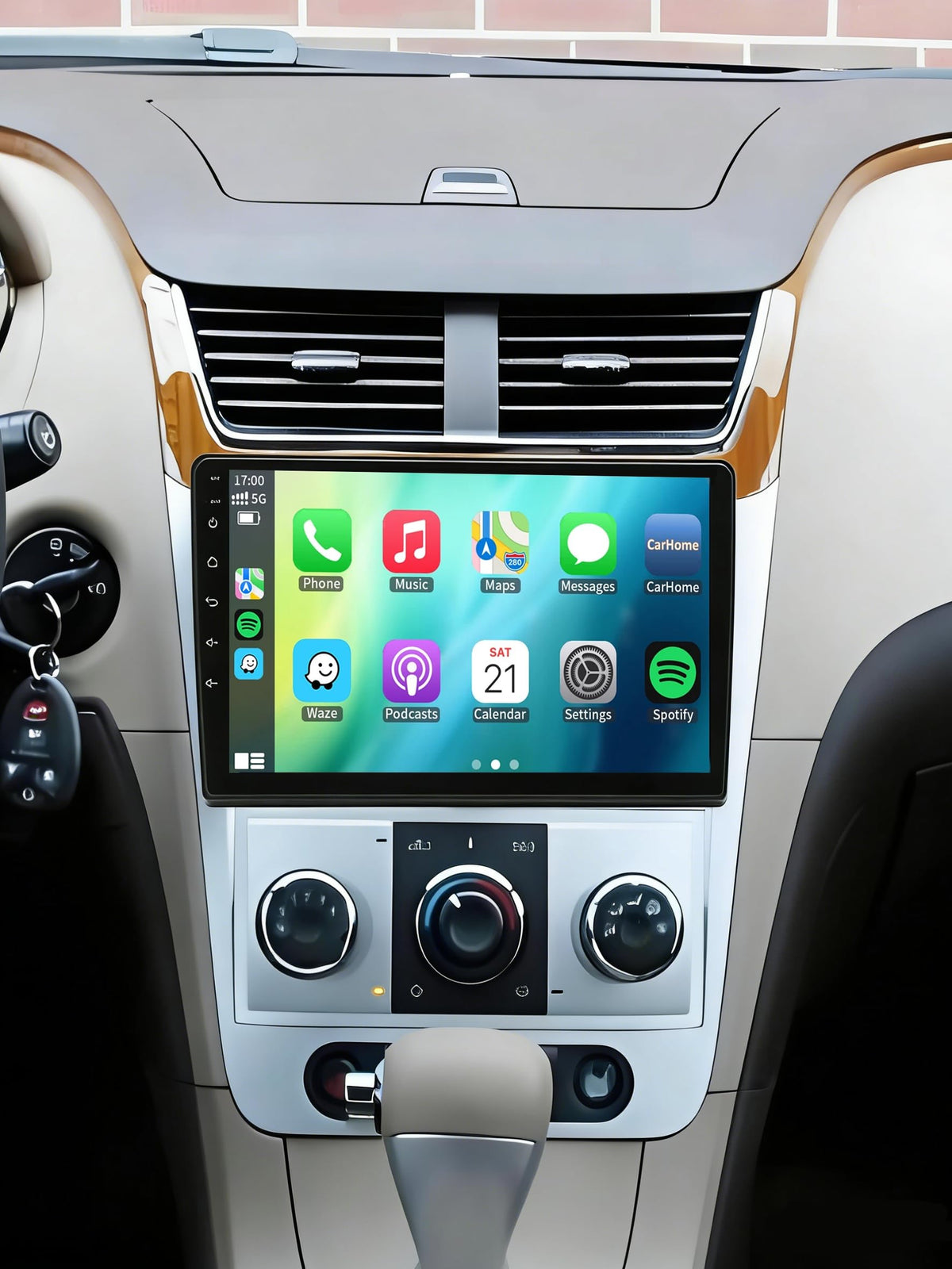 4 Core Android 14 Car Stereo Radio for Chevrolet Malibu 2008 2009 2010 2011 2012 2+64G for Carplay Wireless & Andriod Auto Touch Screen 10 inch for Chevrolet Malibu GPS Navigation