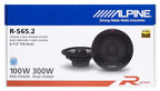 Alpine Pair R-S65.2 300 Watt 6.5" Car Audio Coaxial 2-Way Speakers Bundle with METRA 72-9300 Speaker Harness Connector Compatible with 2000-2004 Subaru Outback