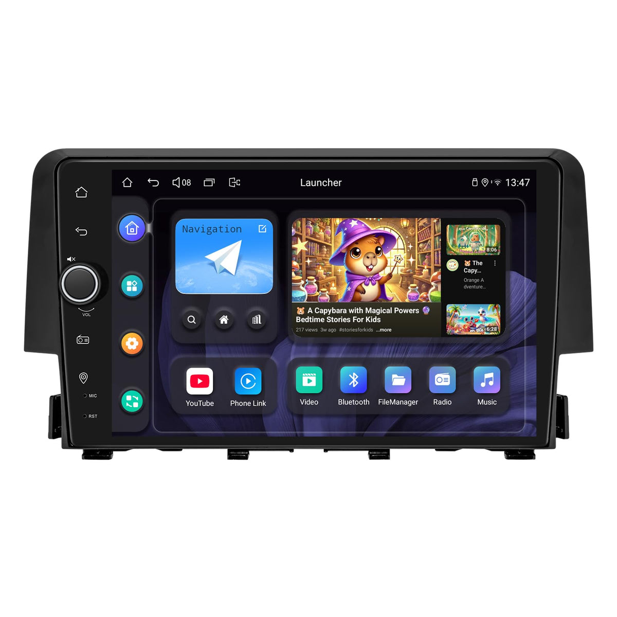 JOYING Car Radio for Honda Civic 2016-2021 Android 13 Car Stereo 9 Inch Head Unit with Carplay & Android Auto, Mirror Link, GPS Navigation, Bluetooth 5.0, Volume Knob(JY-HT145N4)
