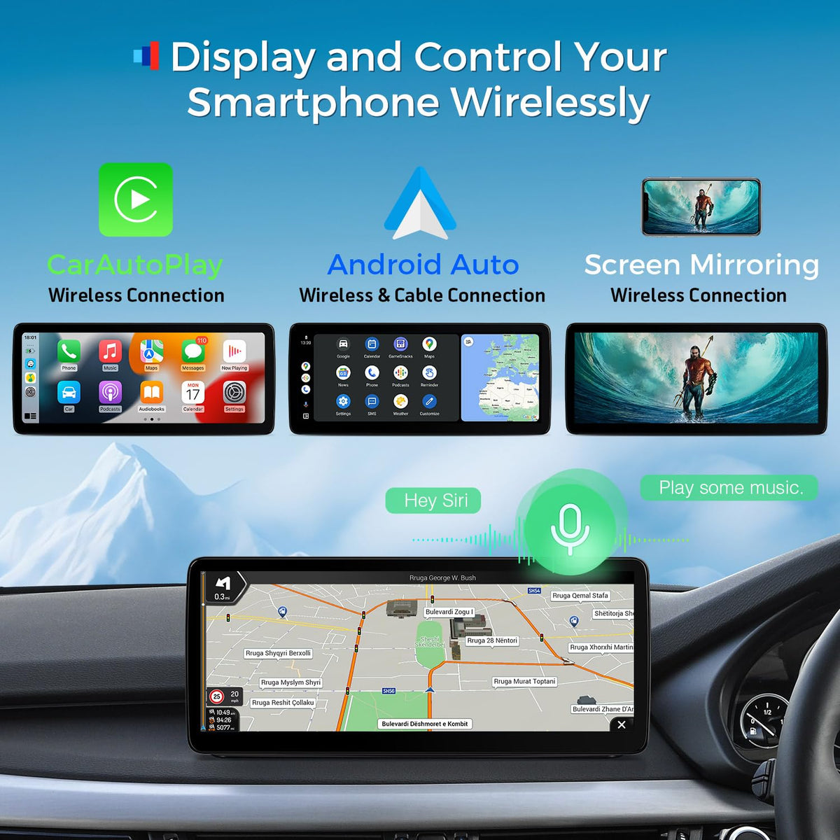 XTRONS 12.3 Inch Android 14 Car Stereo for BMW X5 F15 X6 F16 2017 2018 2019 NBT EVO System, IPS Touch Screen 4+64GB Global 4G Car Radio GPS Navigation Support Wireless Car Play Android Auto