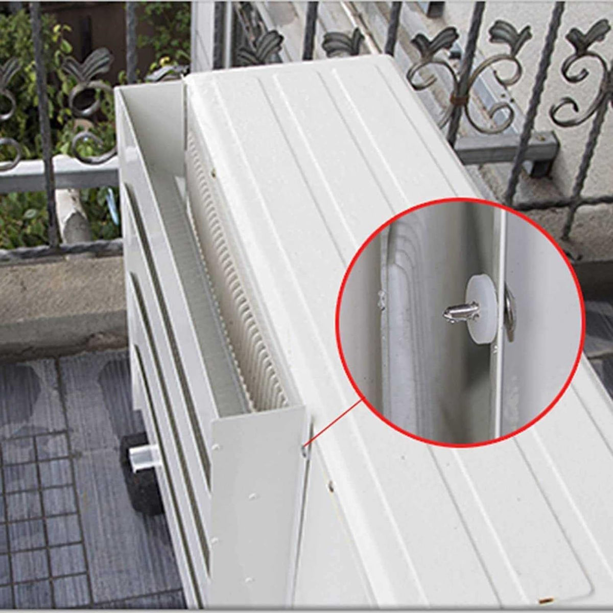 Air Conditioning Deflector,Air Outlet Anti Direct Blowing Baffle Wind Guide Cover,Air Deflector for The Air Conditioner Outdoor Unit,Heavy Duty Galvanized Steel Outdoor Ac Protection(55 * 55CM)