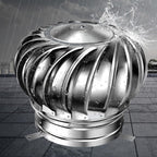 Roof Turbine Ventilator,4 6 8 10 12 16 20 30 Inchchimney Cowl,Wind Rotating Turbine Cap Vent Suitable for Ducts,Factories,Farms,Houses,Canopy Roof Ventilation Equipment,Silent Work