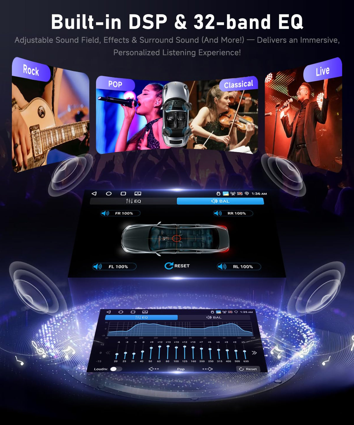5Ghz WiFi 4G+64G Raido for Chevy Silverado SSR Tahoe 2003-2006,GMC Siera Yukon 2003-2006,Hummer H2 2003-2007 Car Stereo Wireless Carplay Android Auto,5.0Bluetooth 32EQ,SWC,FM/RDS Backup Camera