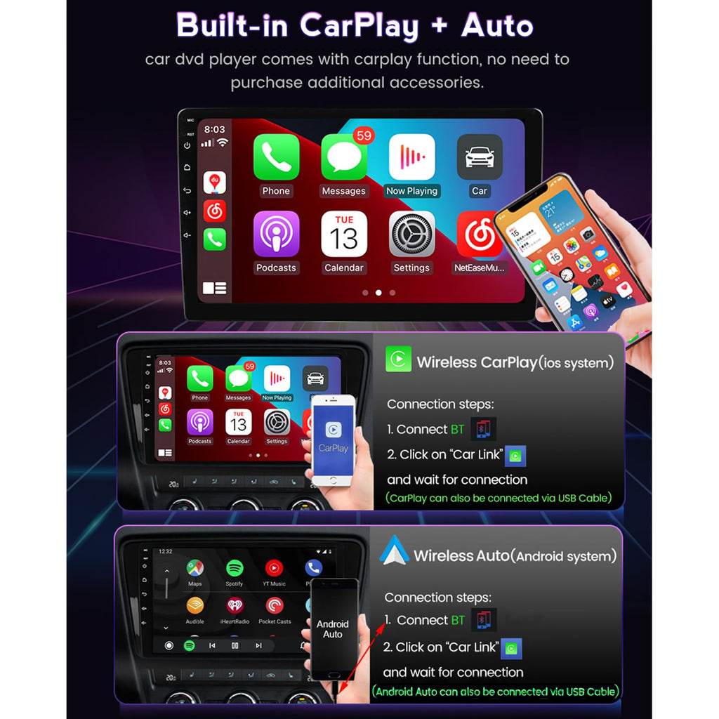 Android 14 Car Radio Stereo for Chevrolet Traverse 2017 2018 2019 2020, 10.1 Inch Touch Screen Head Unit Dash Kit - with Wireless CarPlay Android Auto, GPS Navigation Bluetooth SWC WiFi