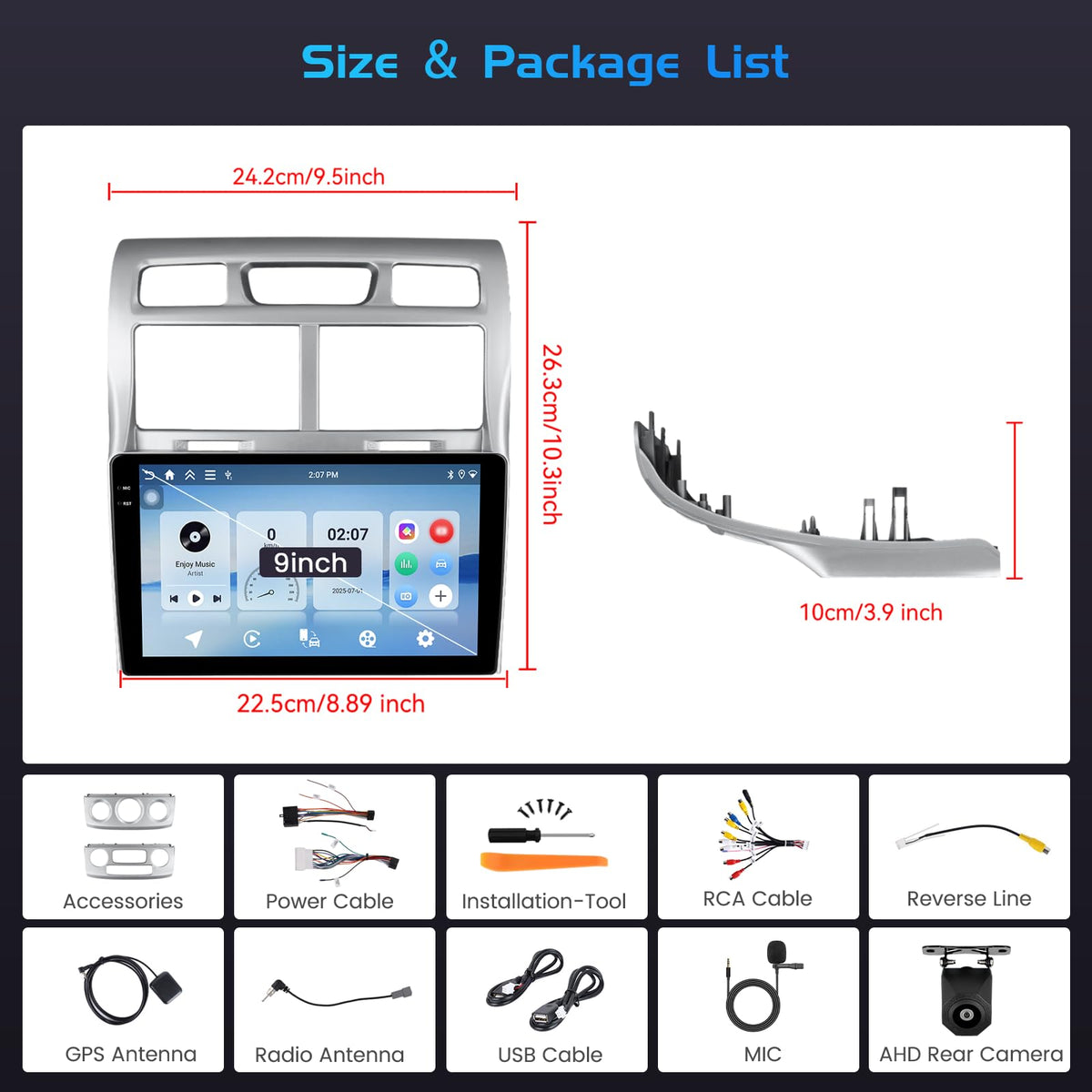 Inefala 4+128G Stereo for Kia Sportage 2005-2010 Android 15 Radio