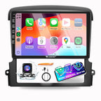 for Kia Sorento 2003-2009 Car CarPlay Android Auto Navigation Stereo GPS Radio Reverse Camera Display 9" IPS Touchscreen Headunit Tablet Pad Media Player, if Applicable Quad Core 4G+64G