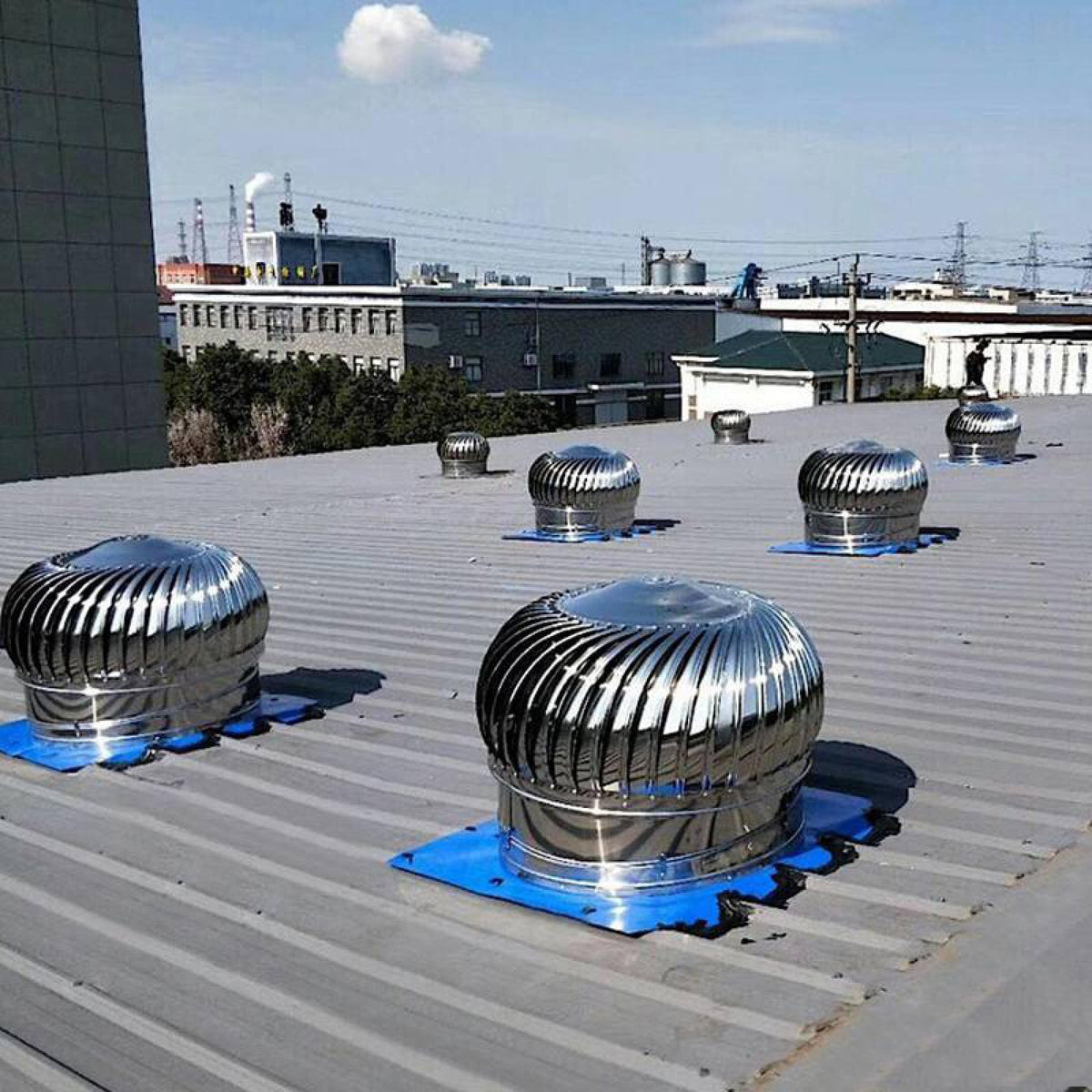Roof Turbine Ventilator,4 6 8 10 12 16 20 30 Inchchimney Cowl,Wind Rotating Turbine Cap Vent Suitable for Ducts,Factories,Farms,Houses,Canopy Roof Ventilation Equipment,Silent Work